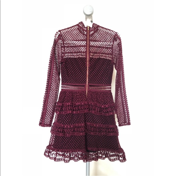 Self Portrait Burgundy dress - Picture 2 of 6